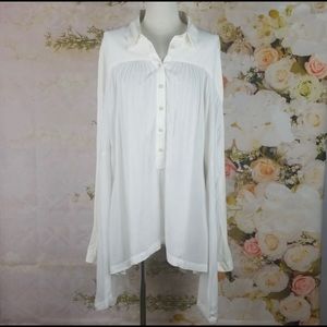 Free People Long-Sleeved Flowy Oversized Top